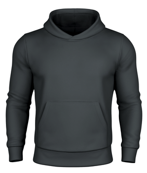 Black hoodie on a white background