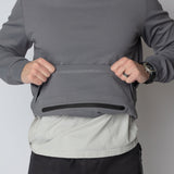 DurableHoodieGhostGrey zipper