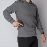 DurableHoodieGhostGrey pocket draw
