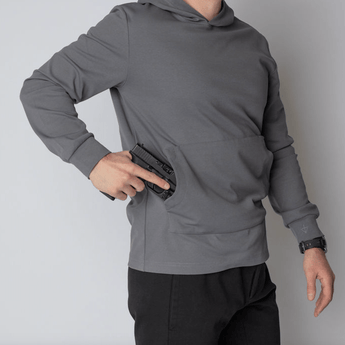 DurableHoodieGhostGrey pocket draw