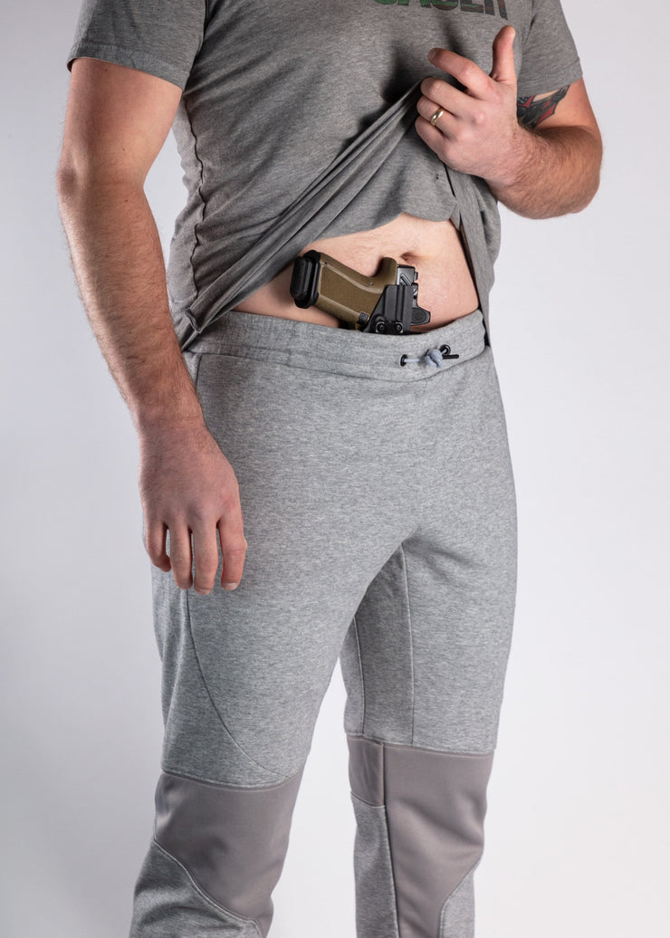 Grey joggers front