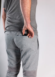 Grey joggers back pocket right