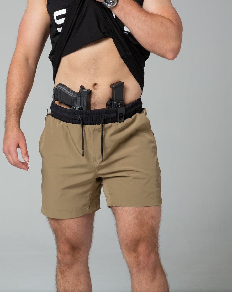 Sandman training shorts front concealed carry