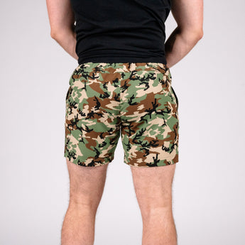 Woodland training shorts rear