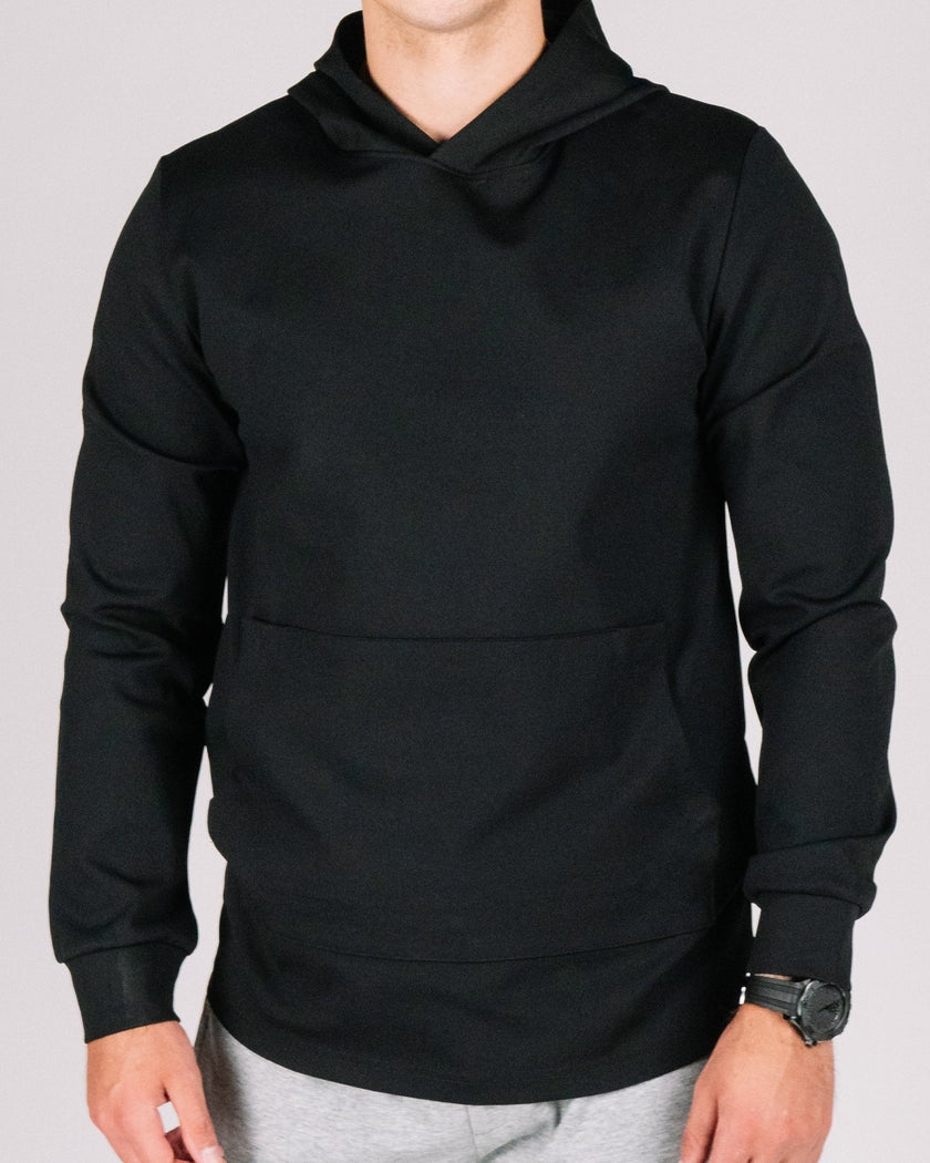 Durable hoodie black front