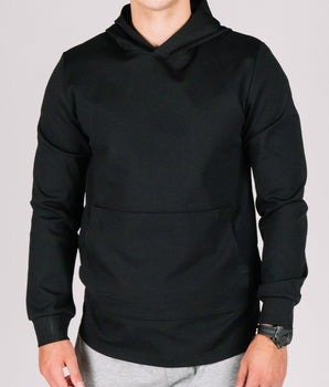 Durable hoodie black front