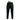 Black jogger pants with a subtle logo and holstered gun at the waist on a white background