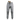 Grey jogger pants with a subtle logo and holstered gun at the waist on a white background
