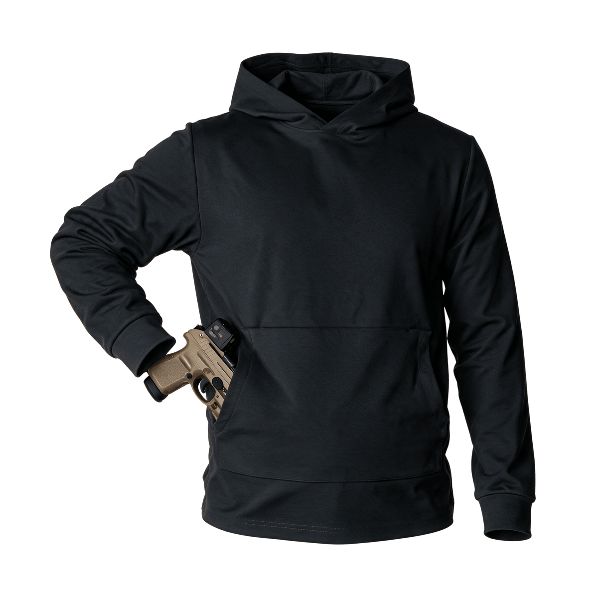 Durable hoodie black front render