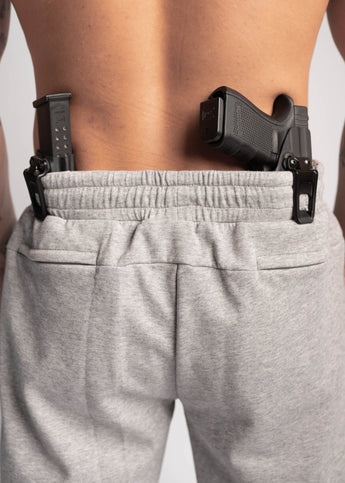 Green sweatpants back concealed carry