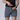 Person wearing gray shorts and a black shirt on a gray background