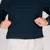 Durable Quarter Zip Navy pocket