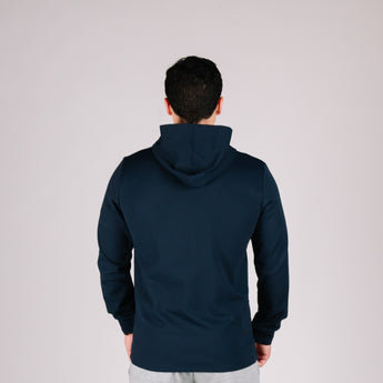 Durable hoodie blue rear