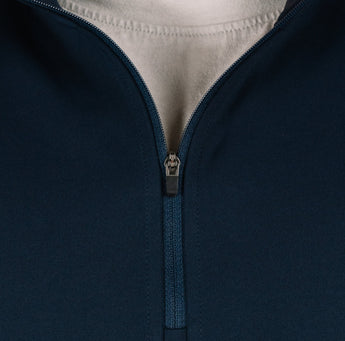 Durable Quarter Zip Navy zipper