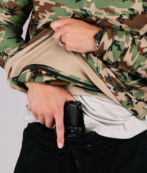 Durable hoodie camo pass through