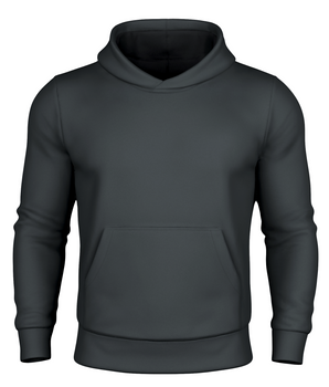 Black hoodie on a white background