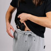 Grey Rose Carrier Joggers front concealed carry