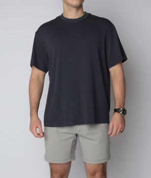 Navy oversized tee front