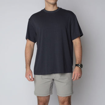 Navy oversized tee front