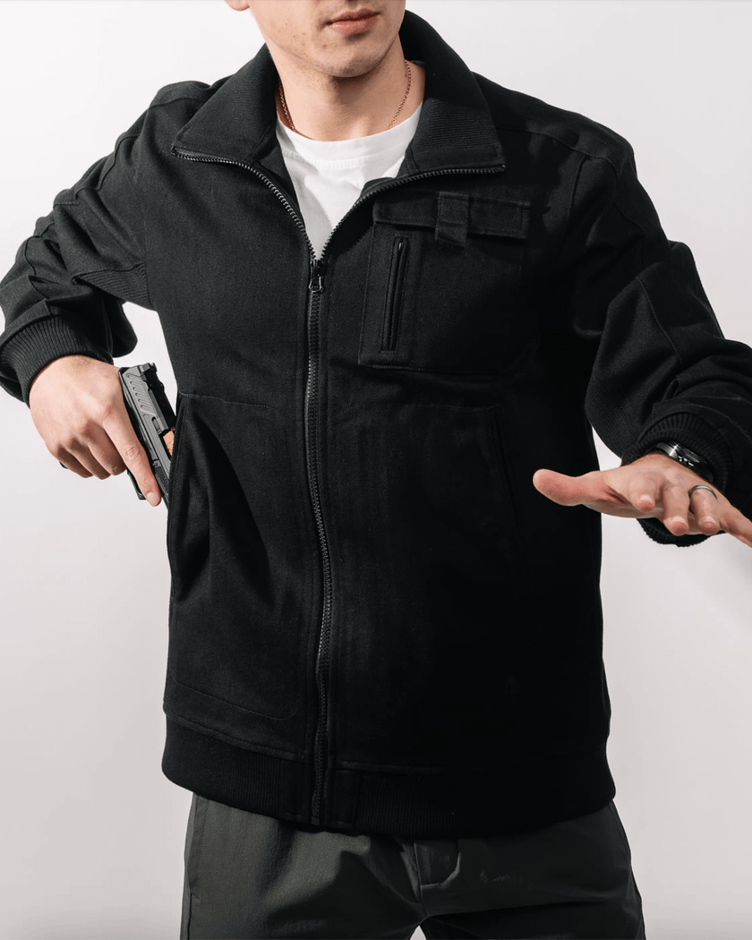 Utility Bomber Jacket - Black 