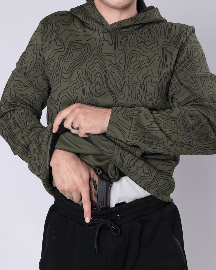 TAMography hoodie from the front