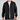 Zip Concealment Hoodie - Black - front 