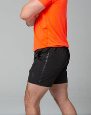 Black training shorts left side