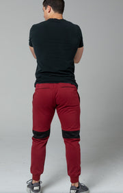 Red joggers back