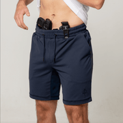 Blue Carrier shorts 8" front concealed carry